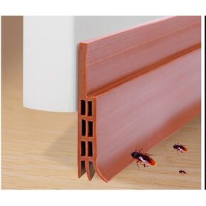 2"W x 39"L Weather Stripping - Under Doors Bottom Door Draft Stopper Seal Strip - Flexible Noise Insulation Draft Guard for Garage Exterior and Interior Doors (1, Brown)