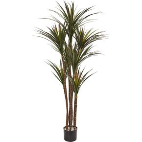 Nearly Natural 5.5’ Giant Yucca Artificial UV Resistant Silk Trees Green, 66 in. h x 25 in. w x 18 in. d