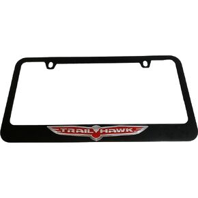 Eurosport Daytona- Compatible with -, Trailhawk Badge- Black License Plate Frame