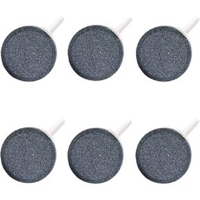 Aquarium Air Stone Disc - 1.6 Inch bubble diffuser, aquarium bubbler stone, fish tank air stones, airstone bubbler, aquarium air pump accessories, air stones for aquariums, 6Pack