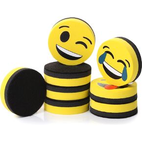 Mr. Pen- Smiley Dry Erase Eraser, 8 Pack, Dry Erase Eraser, Magnetic Dry Erase Eraser, Cute Smiley Magnetic Dry Erasers, Whiteboard Eraser, Mini Dry Erase Erasers, Dry Erasers, Mini Whiteboard Erasers