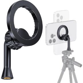 Magnetic Tripod Holder Mount Adapter for MagSafe, iPhone Tripod Mount Adapter with 1/4" Screw Hole, Magnetic Phone Tripod Holder Adapter for iPhone 15/14/13/12 Series