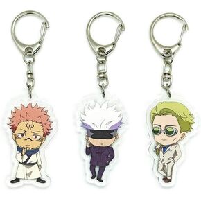 Inc. - Set of 3 Jujutsu Kaisen Acrylic Keychain Satoru Gojou, Kento Nanami, Sukuna Ryoumen v1