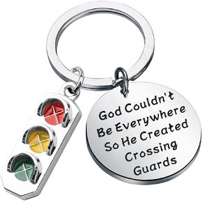 Crossing Guard Gift God Couldn't Be Everywhere So He Created Crossing Guards Keychain Lollipop Man Jewelry