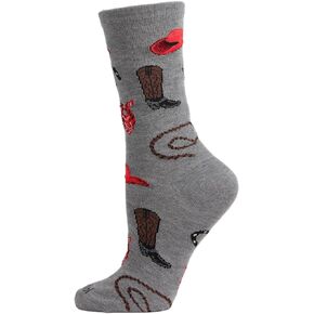 MeMoi Western Theme Rayan Blend Crew Socks