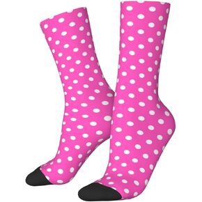 Red Polka Dot Crew Socks White Black Socks Women Men Stockings Novelty Fashion Casual Socks