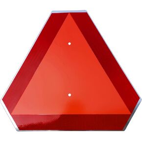 Slow Moving Vehicle Sign,Safety Triangles dot Approved Triangle Sign 14"x16"50-mil Thick Aluminum Diamond Grade Reflective,Up to 7 Years of Outdoor use for Golf Cart | 50 Mil Aluminum Reflective Triangle Sign, Great For Golf Cart, Tractor, Farm Vehicle, U in Saudi Arabia
