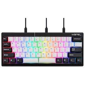 MD600 V3 RGB ORCA TKL Ergonomic Mechanical Keyboard, Cherry MX, Split Layout, PBT DoubleShot Keycap, Windows OS Compatible (Cherry MX Brown)