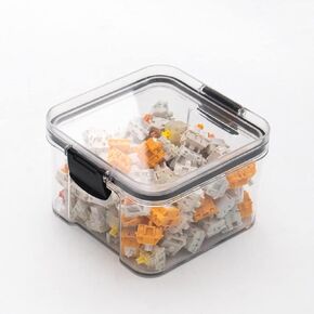 Keyboard Switch Container Switch Storage Box Mechanical Keyboard Keycap Switches Storage Box Transparent Plastic Sealed (460ml)