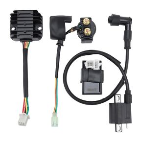 GOOFIT Ignition Coil 6 Pin AC CDI Box 12V Voltage Regulator Rectifier Relay Kit Replacement for CG 125cc 150cc 200cc 250cc Vertical Engine Chinese ATV 4 Wheeler Quad Go Kart