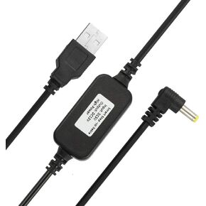 USB 5V to DC 12V Power Cable, Compatible with Amazon Echo Spot and Echo Dot 3rd Generation, USB Voltage Step Up Converter Cable, Power Supply Adapter Cable, DC 5V to DC 12V Cable (Black)