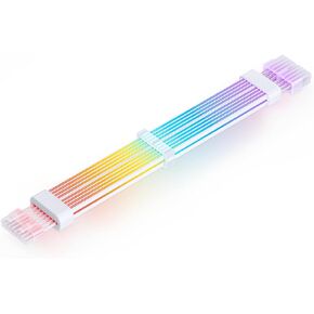 Jonsbo DY-2 (MB-24Pin) Addressable RGB Power Extension Cable Kit for Motherboard Connector, Rainbow Bridge 5V ARGB PC PSU Cables,White