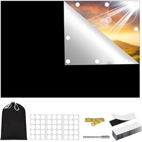 Blinds & Shades Curtains for Bedroom, for Indoor Windows, Cortinas Para Cuarto Bloqueador De Luz, Blackout Window Cover & Film, Black Out Shade for Window, Portable, Travel, DIY, Tabs for Baby Nursery