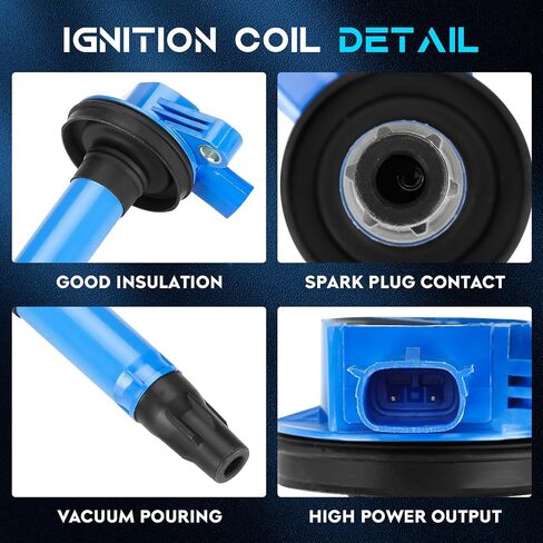 Set of 6 Ignition Coil Pack 3.5L 3.7L Compatible with Ford Edge Explorer F-150 Flex Fusion Mustang Taurus Transit-150 250 350, Lincoln MKS MKT MKX MKZ, Mazda 6 CX-9, Mercury Sable Replace DG520 UF553 in Saudi Arabia