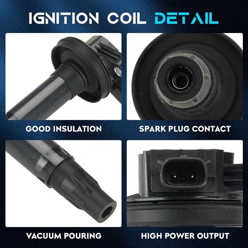 Set of 6 Ignition Coil Pack 3.5L 3.7L Compatible with Ford Edge Explorer F-150 Flex Fusion Mustang Taurus Transit-150 250 350, Lincoln MKS MKT MKX MKZ, Mazda 6 CX-9, Mercury Sable Replace DG520 UF553 in Saudi Arabia