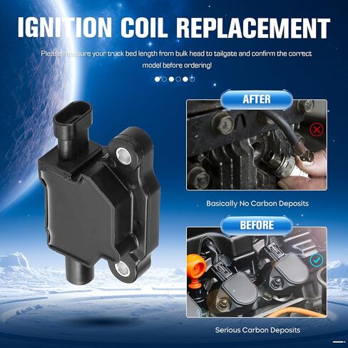 مجموعة من 8 ملفات إشعال و8 قابس إشعال ومجموعة أسلاك إيريديوم متوافقة مع جي إم سي كامارو كورفيت إكسبريس رينييه سيلفرادو سوبربان سافانا لاستبدال UF413 12570616 in Kuwait