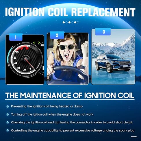 مجموعة من 8 ملفات إشعال و8 قابس إشعال ومجموعة أسلاك إيريديوم متوافقة مع جي إم سي كامارو كورفيت إكسبريس رينييه سيلفرادو سوبربان سافانا لاستبدال UF413 12570616 in Kuwait