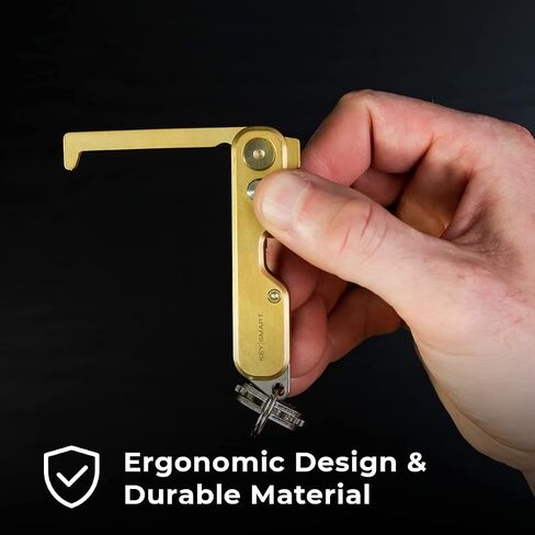 KeySmart SafeTul - Door Opener Tool is An Advance Touchless Key tool made of Premium Material with 4 in 1 No Touch Door Opener Keychain, Button Pusher, Touchscreen Stylus, and Bottle Opener in Saudi Arabia