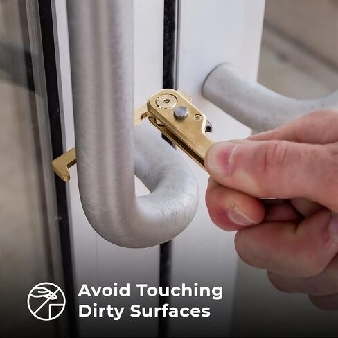 KeySmart SafeTul - Door Opener Tool is An Advance Touchless Key tool made of Premium Material with 4 in 1 No Touch Door Opener Keychain, Button Pusher, Touchscreen Stylus, and Bottle Opener in Saudi Arabia