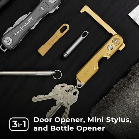 KeySmart SafeTul - Door Opener Tool is An Advance Touchless Key tool made of Premium Material with 4 in 1 No Touch Door Opener Keychain, Button Pusher, Touchscreen Stylus, and Bottle Opener in Saudi Arabia