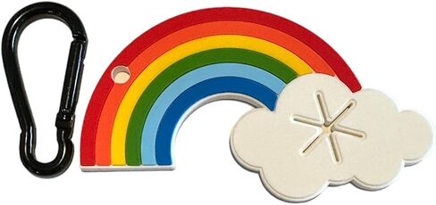 Cute Dog Poop Bag Holder for Attaching to Leash or Backpack, Hands Free Waste Bag Carrier for Used Poop Bags, Rainbow, One Sized in Saudi Arabia