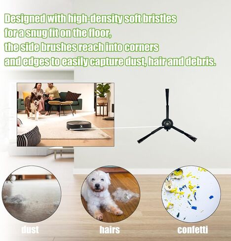 8 عبوات استبدال فرشاة جانبية roborock لـ Roborock S8 S8+ S8 Pro Ultra، Q Revo، Q5 Q7 Q7Max Q8 Max، S7 S7 Max Ultra S7 MaxV S6 S6 Pure S5 S5 Max S4 E2 E3 E4 E5 E20 E25 E35 S50 Robot Vacuum in Kuwait