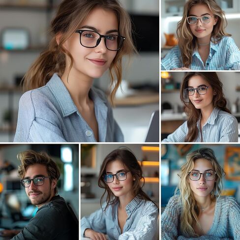 MEETSUN 5 Pack Reading Glasses for Women Men Blue Light Blocking Computer Readers Fashion Square Eyeglasses Anti UV Glare in Saudi Arabia