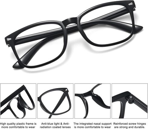 MEETSUN 5 Pack Reading Glasses for Women Men Blue Light Blocking Computer Readers Fashion Square Eyeglasses Anti UV Glare in Saudi Arabia