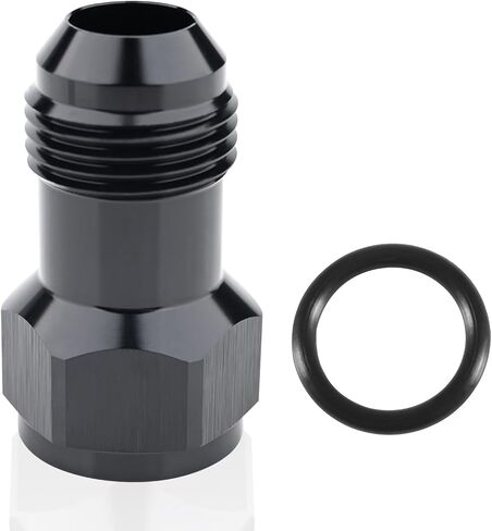 6AN Female to 6AN Male Extender Fitting,AN6 Extensions Adapter Connector with O ring ORB,Aluminum black anodized,Full Length: 37 MM in Saudi Arabia