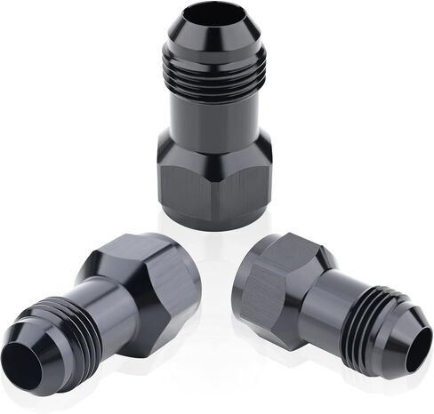 6AN Female to 6AN Male Extender Fitting,AN6 Extensions Adapter Connector with O ring ORB,Aluminum black anodized,Full Length: 37 MM in Saudi Arabia