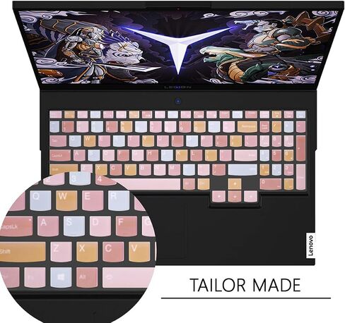 Silicone Keyboard Cover for Lenovo Legion 5 Keyboard Cover/for Lenovo Legion 5 Series Legion 5 5i 5p 5pi 15.6" and 17.3 Inch Gaming Laptop/for Legion Keyboard Skin Protector-Rainbow in Saudi Arabia