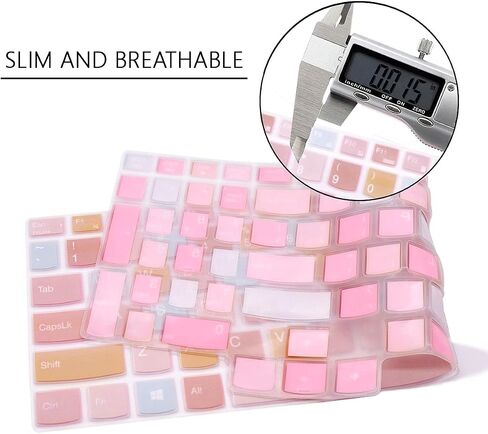 Silicone Keyboard Cover for Lenovo Legion 5 Keyboard Cover/for Lenovo Legion 5 Series Legion 5 5i 5p 5pi 15.6" and 17.3 Inch Gaming Laptop/for Legion Keyboard Skin Protector-Rainbow in Saudi Arabia