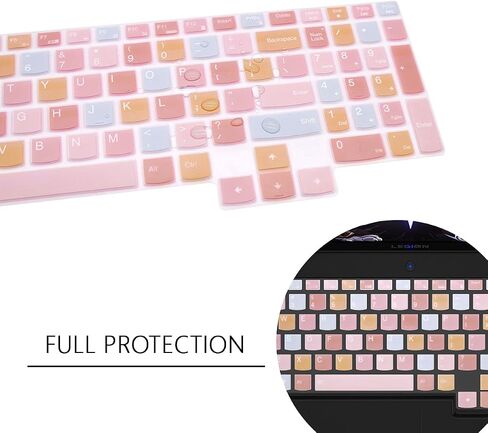 Silicone Keyboard Cover for Lenovo Legion 5 Keyboard Cover/for Lenovo Legion 5 Series Legion 5 5i 5p 5pi 15.6" and 17.3 Inch Gaming Laptop/for Legion Keyboard Skin Protector-Rainbow in Saudi Arabia