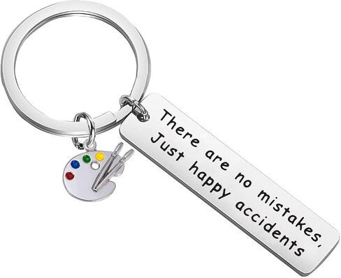 PLITI Gift for an Artist There are No Mistakes just Happy Accidents Inspirational Key Chain in Saudi Arabia