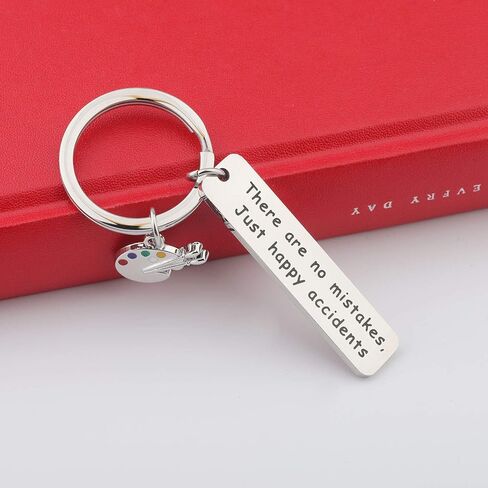 PLITI Gift for an Artist There are No Mistakes just Happy Accidents Inspirational Key Chain in Saudi Arabia