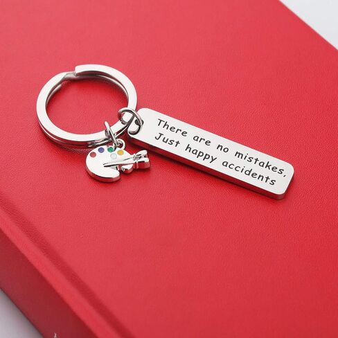 PLITI Gift for an Artist There are No Mistakes just Happy Accidents Inspirational Key Chain in Saudi Arabia