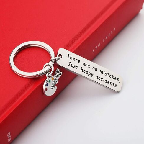 PLITI Gift for an Artist There are No Mistakes just Happy Accidents Inspirational Key Chain in Saudi Arabia