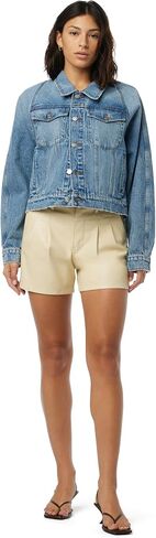 HUDSON Women's Raglan Sleeve Cropped Denim Jacket in Saudi Arabia