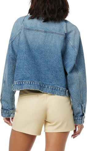 HUDSON Women's Raglan Sleeve Cropped Denim Jacket in Saudi Arabia