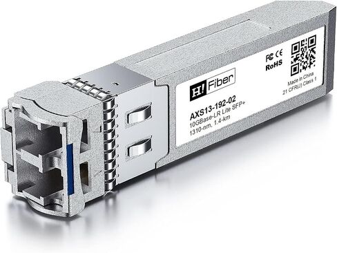 وحدة SFP+ LC أحادية الوضع 10G، جهاز إرسال واستقبال 10GBase-LR Lite SFP+ IR لـ Cisco SFP-10G-LRM2، Meraki، Ubiquiti، Mikrotik، Netgear AXM764، D-Link والمزيد (SMF، 1310 نانومتر، 1.4 كم، DDM) in Kuwait