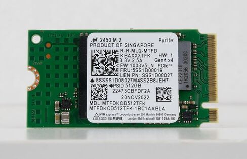 محرك أقراص الحالة الصلبة الداخلي PCIe NVMe سعة 512 جيجابايت للألعاب Gen4 M.2 2242 (SSD) - سلسلة 2450، متوافق مع الكمبيوتر المحمول والكمبيوتر المكتبي (سرعة القراءة: 3500 ميجابايت/ثانية | سرعة الكتابة: 3000 ميجابايت/ثانية) in Kuwait