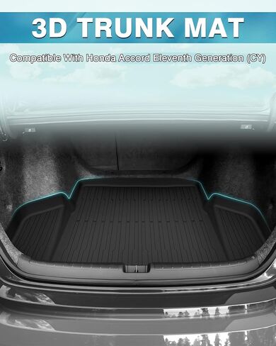 Mixsuper Custom Cargo Liner for 2023-2024 Honda Accord (Include Hybrid), Trunk Mat for Accord Accessories Rear Cargo Mat Trunk Liner Black in Saudi Arabia