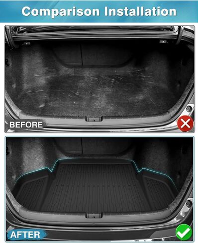 Mixsuper Custom Cargo Liner for 2023-2024 Honda Accord (Include Hybrid), Trunk Mat for Accord Accessories Rear Cargo Mat Trunk Liner Black in Saudi Arabia