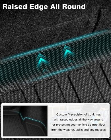 Mixsuper Custom Cargo Liner for 2023-2024 Honda Accord (Include Hybrid), Trunk Mat for Accord Accessories Rear Cargo Mat Trunk Liner Black in Saudi Arabia