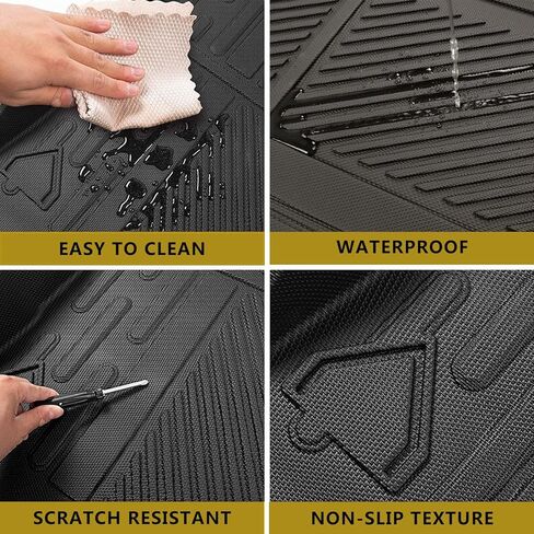 حصيرة صينية صندوق السيارة الخلفي لبطانة البضائع مع غطاء شمسي للزجاج الأمامي مناسب لموديلات 2021 2022 2023 Ford Bronco ملحق 4 أبواب، حماية مطاطية TPE مناسبة لجميع الأحوال الجوية in Kuwait