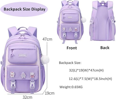 Girls Backpacks,Kawaii Backpack,Bookbag for kids,Elementary School Bags for Teens in Saudi Arabia