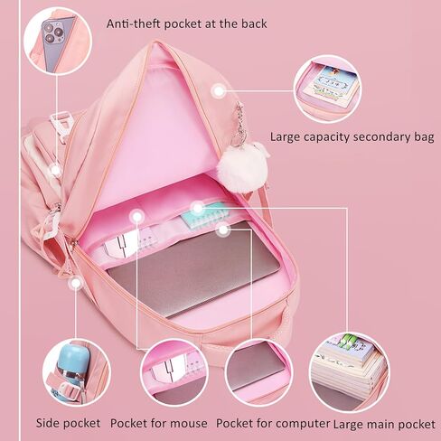 Girls Backpacks,Kawaii Backpack,Bookbag for kids,Elementary School Bags for Teens in Saudi Arabia