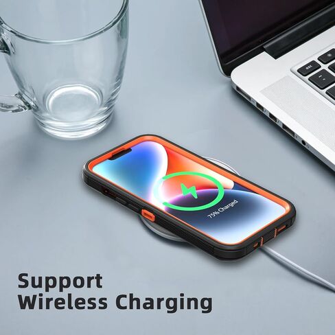 حافظة لهاتف iPhone 14 Plus مع مشبك حزام/حافظة/مسند، حافظة حماية متينة لكامل الجسم مع قطعتين واقيات شاشة لهاتف Apple iPhone 14 Plus للرجال مقاس 6.7 بوصات (أزرق داكن) in Kuwait