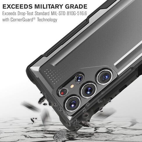 حافظة Vena vArmor متينة لهاتف Samsung Galaxy S23 Ultra (2023)، (حماية من السقوط من الدرجة العسكرية) غطاء بمشبك حزام شديد التحمل مع مسند in Kuwait