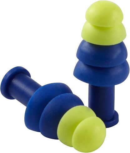 Sellstrom Reusable Corded Tapered Ear Plugs, 27dB NRR, Blue/Hi-Viz Green (Pack of 100), S23421 in Kuwait